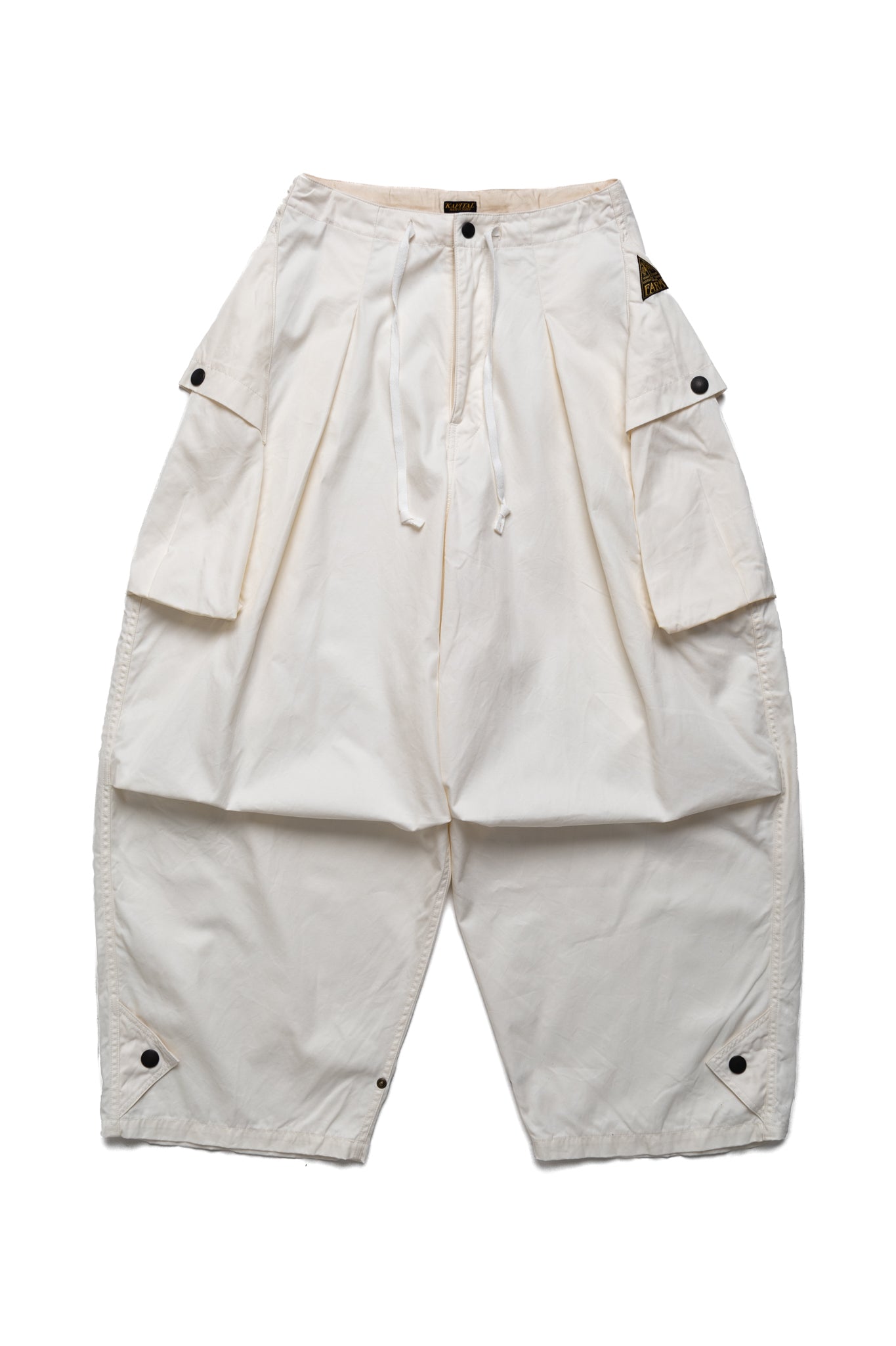 Combed Gabergine AOZAI Cargo Pants - White