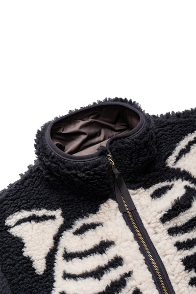 BONE Boa Fleece Reversible Blouson - Black