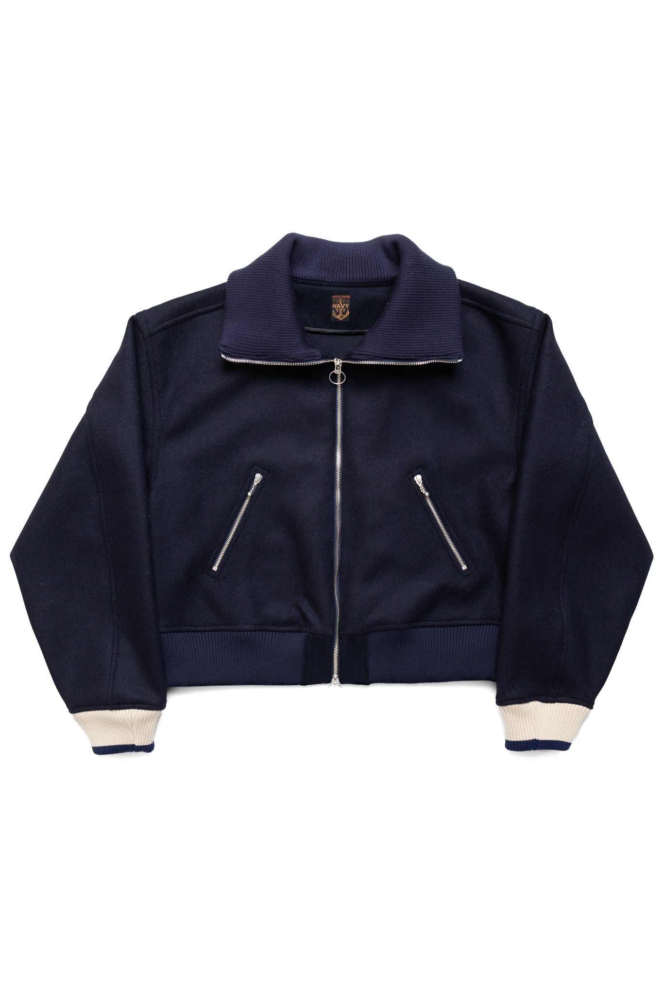 Flannel ZIP Beacon Blouson - Navy