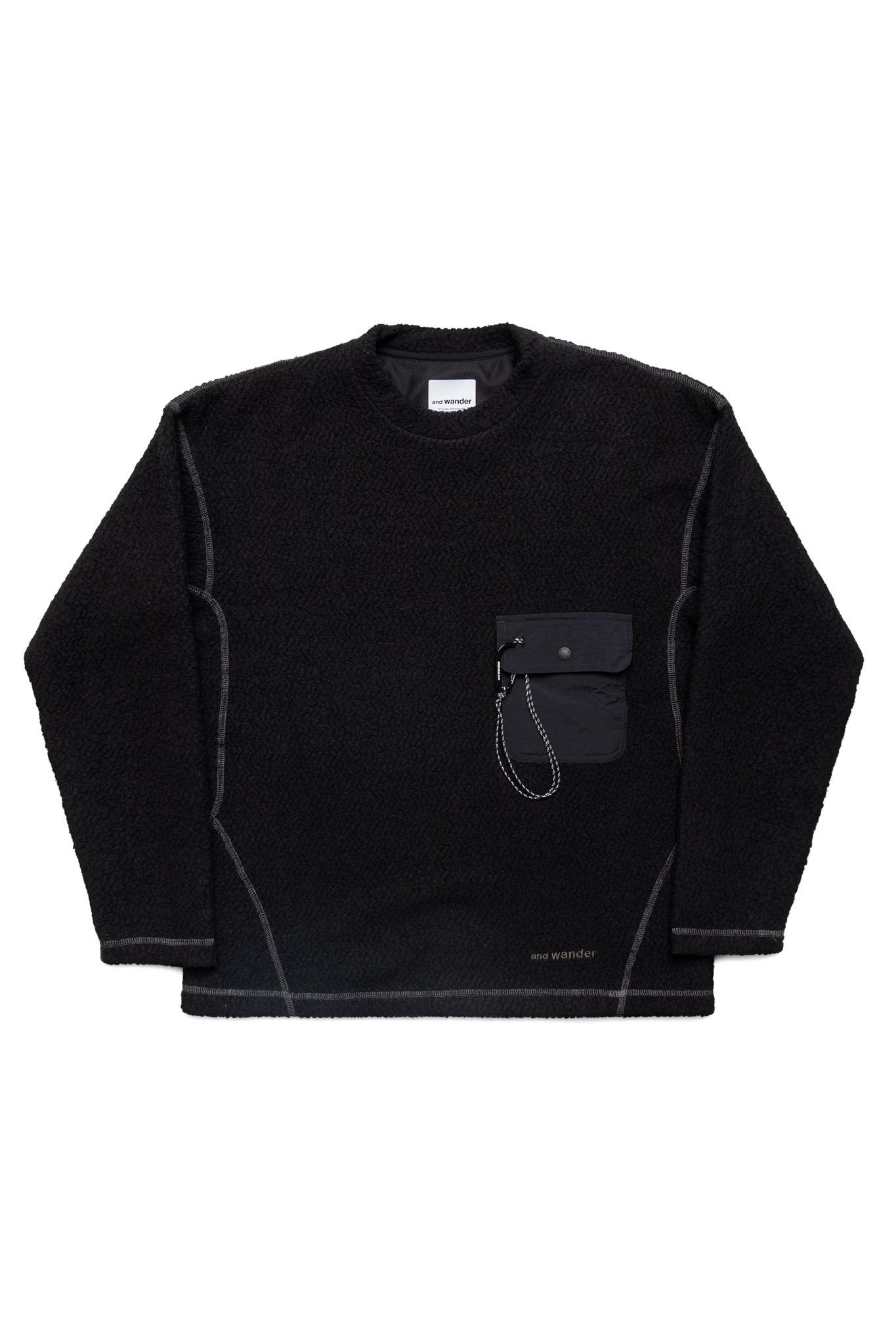 Re Wool JQ Crew Neck - Black