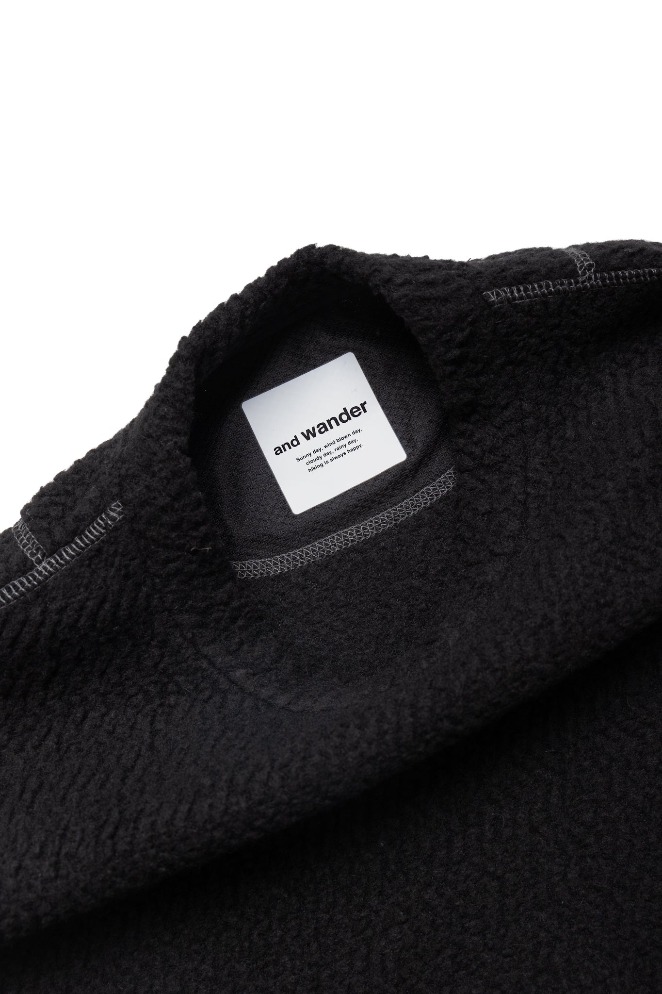 Re Wool JQ Crew Neck - Black