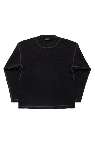 Re Wool JQ Crew Neck - Black