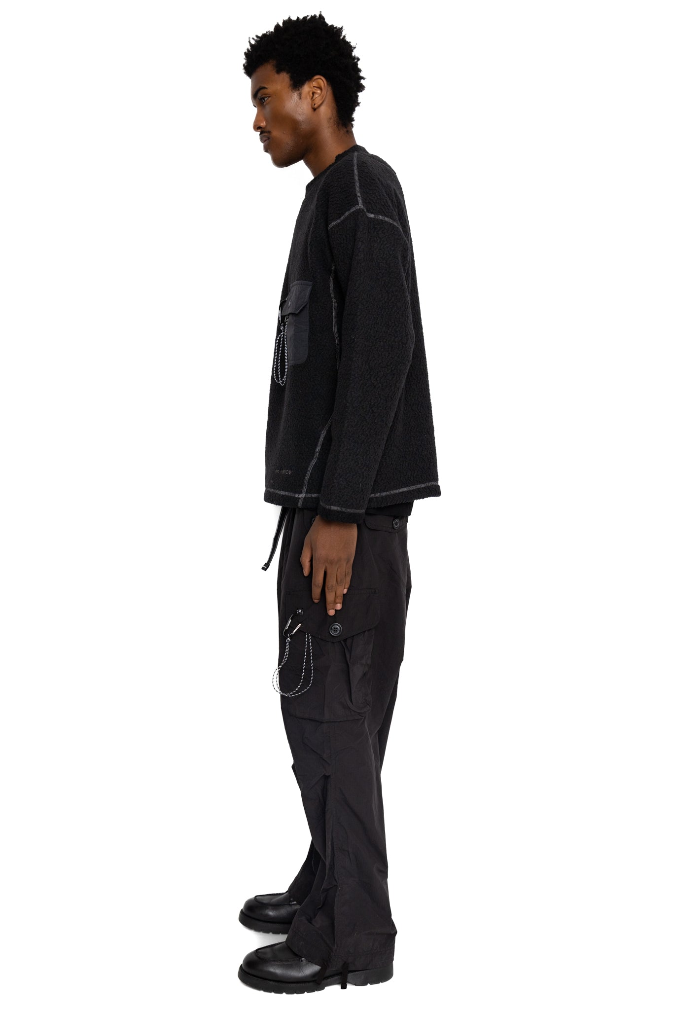 Oversized Cargo Pants - Black