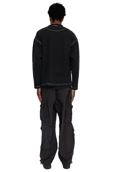 Re Wool JQ Crew Neck - Black