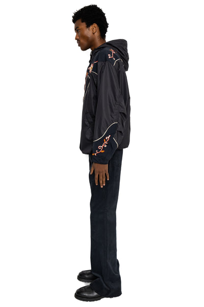 Poly Taffeta Tennessee Cone Flower Parka - Black