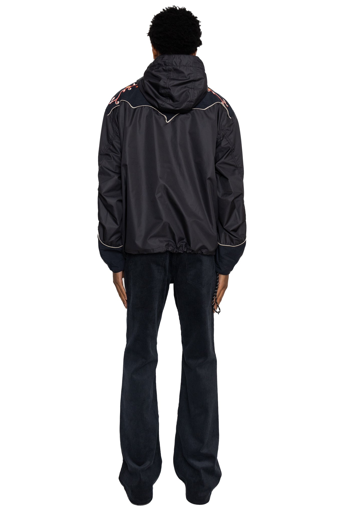 Poly Taffeta Tennessee Cone Flower Parka - Black