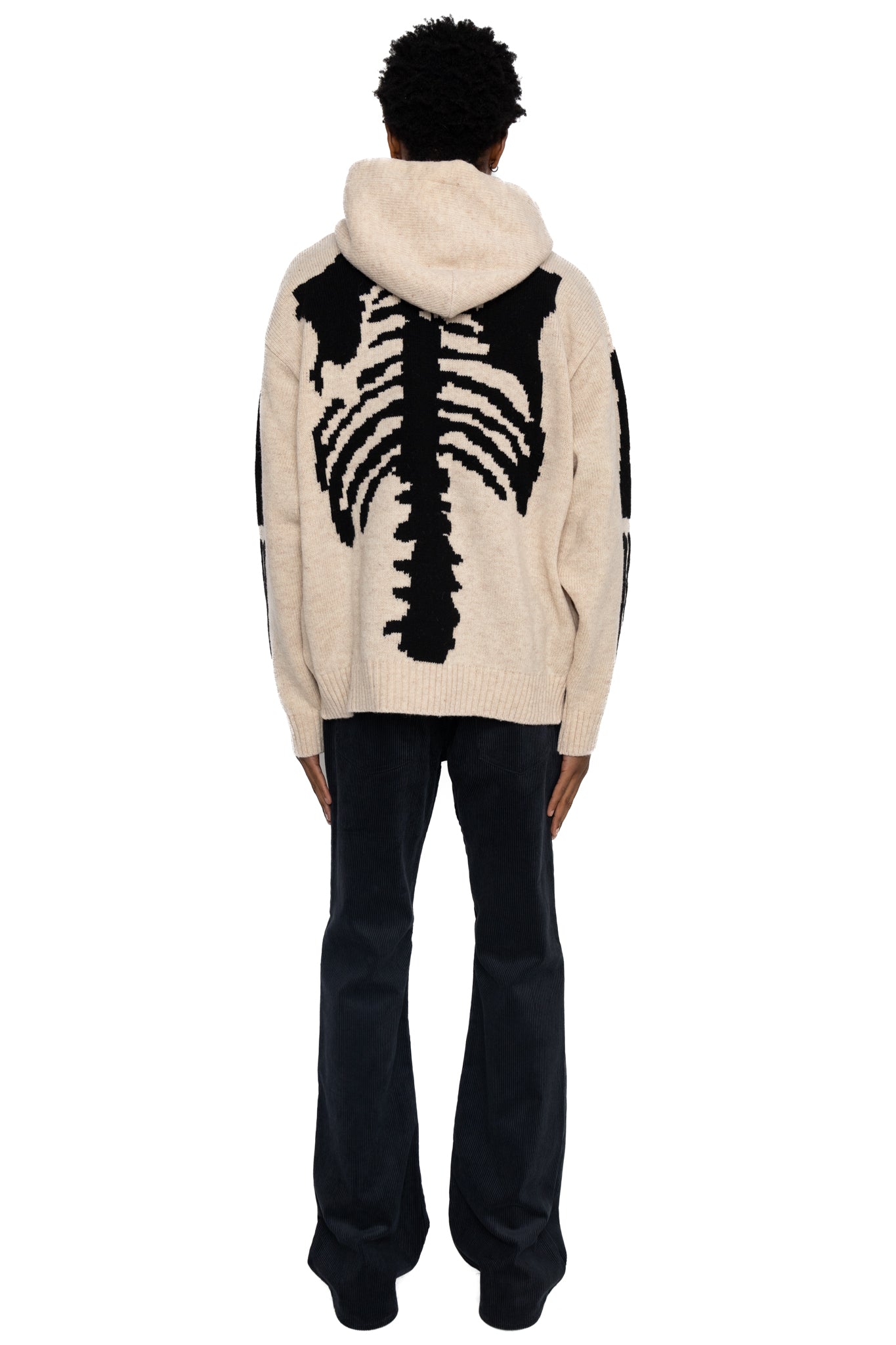 5G Wool BONE Hood Sweater - Ecru