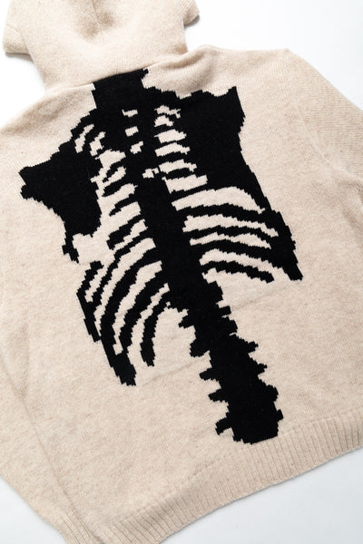 5G Wool BONE Hood Sweater - Ecru