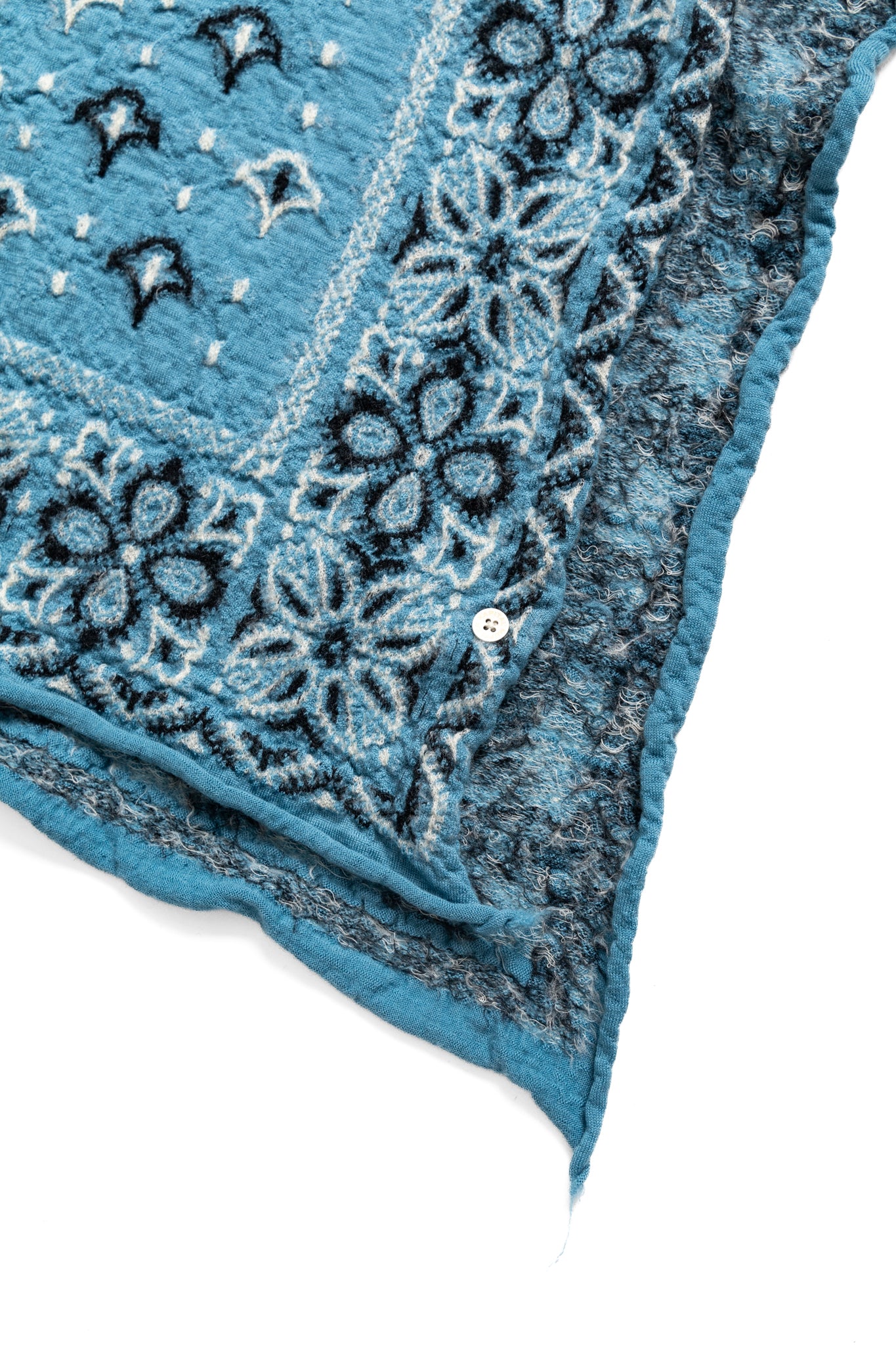 Fulling Wool Scarf Colorful BIG MAMA Bandana - Turquoise