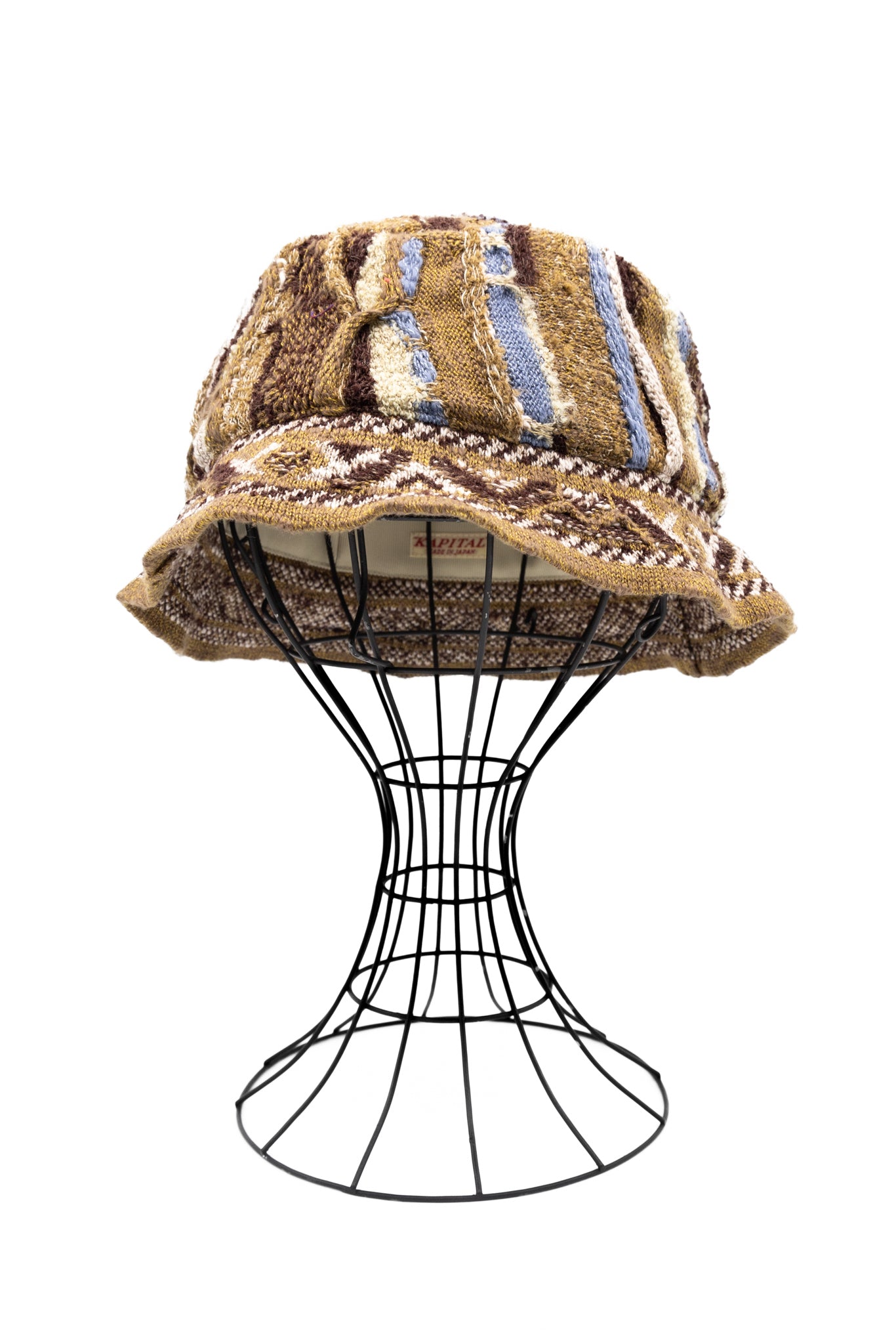 7G Knit GAUDY Bucket Hat - Gold Brown