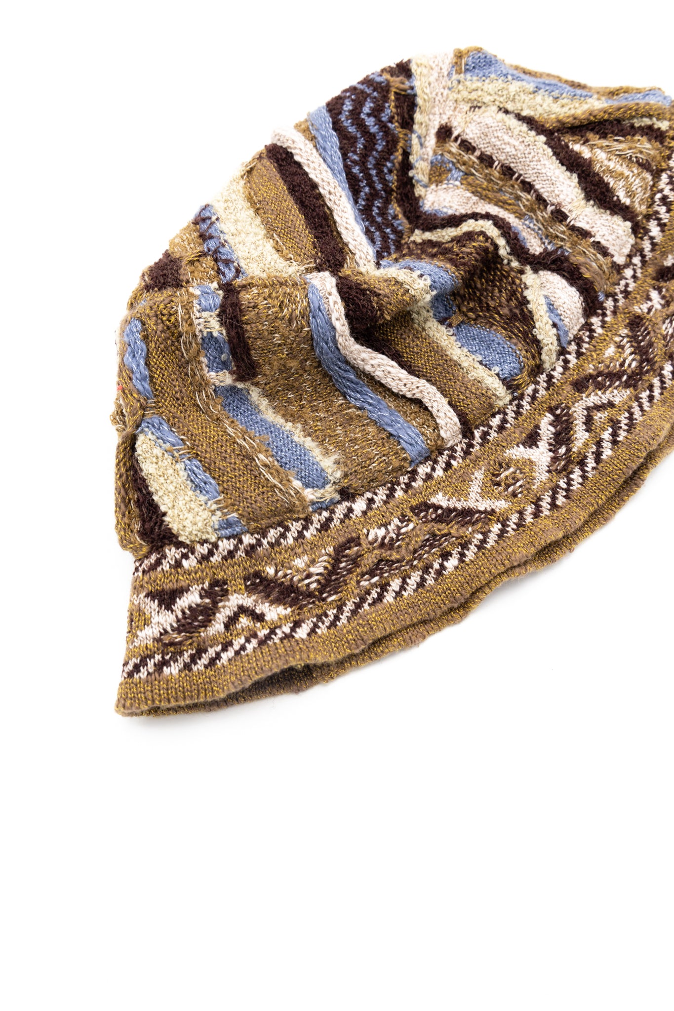 7G Knit GAUDY Bucket Hat - Gold Brown