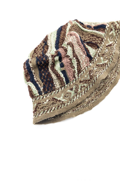 7G Knit GAUDY Bucket Hat - Green Khaki