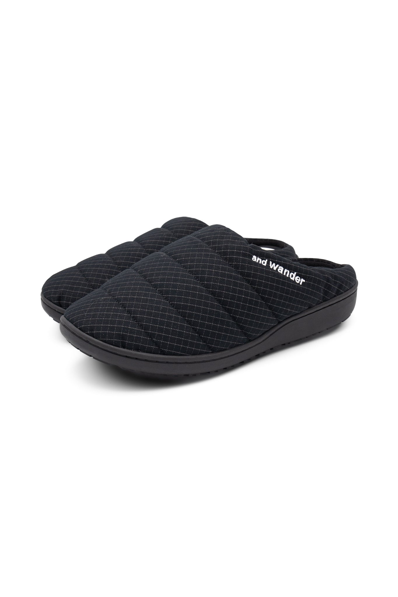 SUBU x and wander Reflective Rip Permanent Sandal - Black