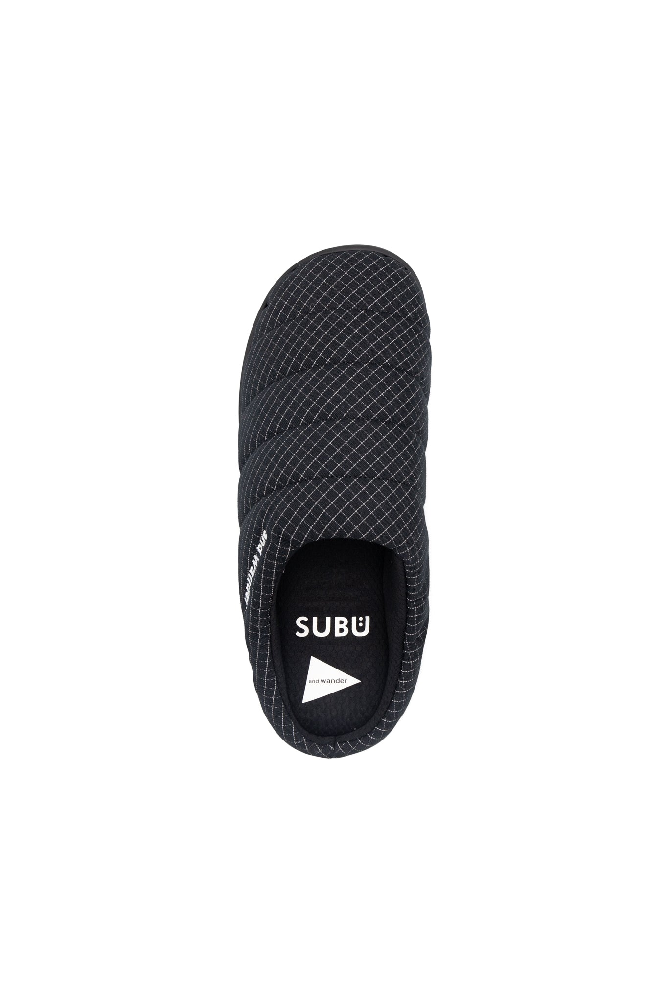 SUBU x and wander Reflective Rip Permanent Sandal - Black