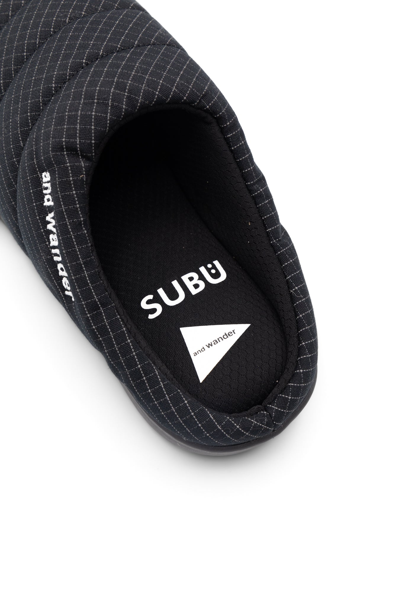 SUBU x and wander Reflective Rip Permanent Sandal - Black