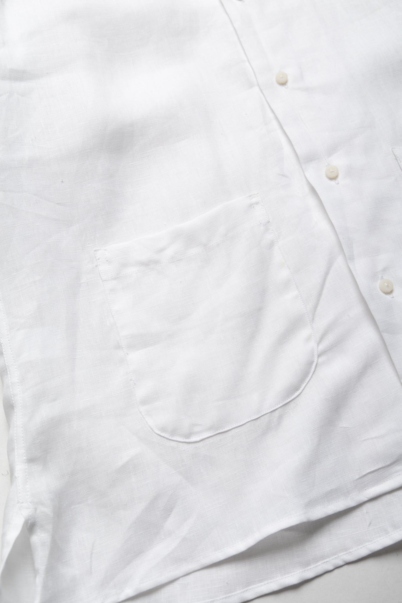 S/S Beach Shirt - White Linen