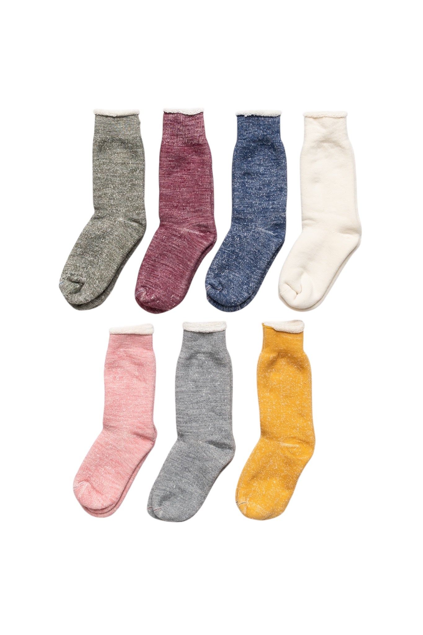 Double Face Crew Socks - Merino Wool & Organic Cotton