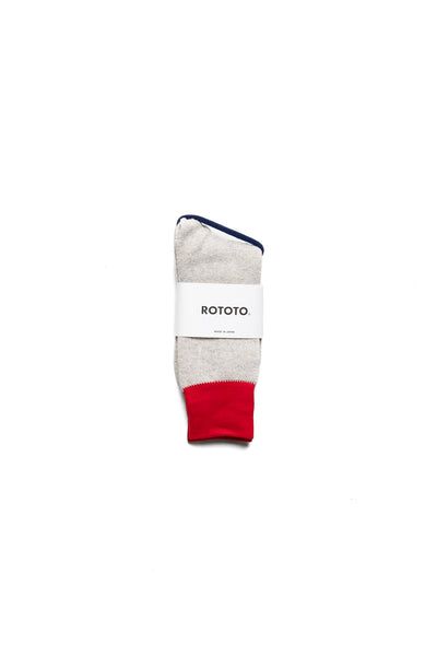 Double Face Crew Socks - Silk & Cotton