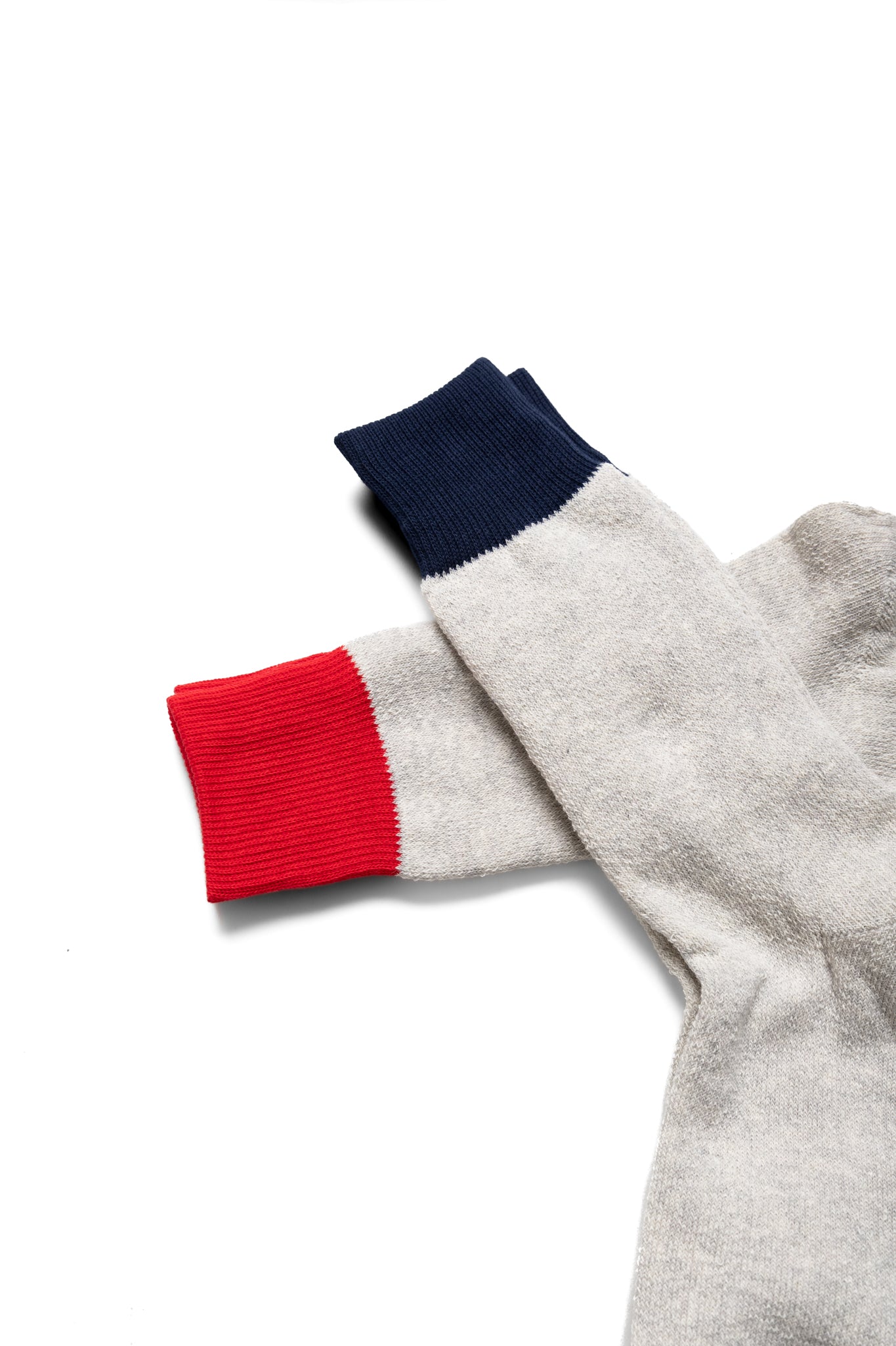 Double Face Crew Socks - Silk & Cotton