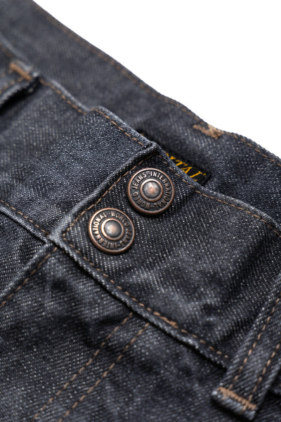 14oz Black Denim FREE WHEEL Flare Pants