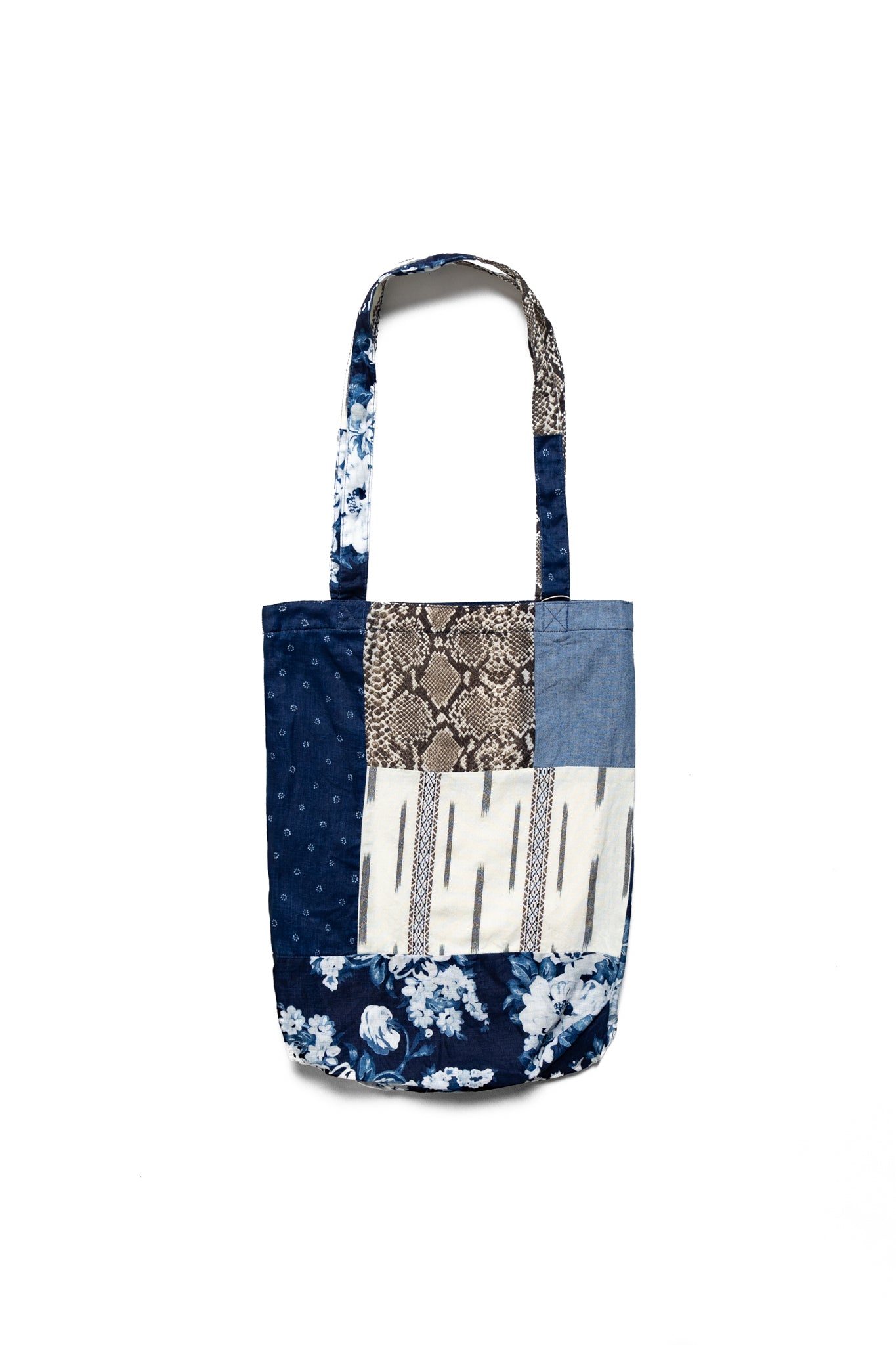 Patchwork NOVEL Tote Bag - Indigo