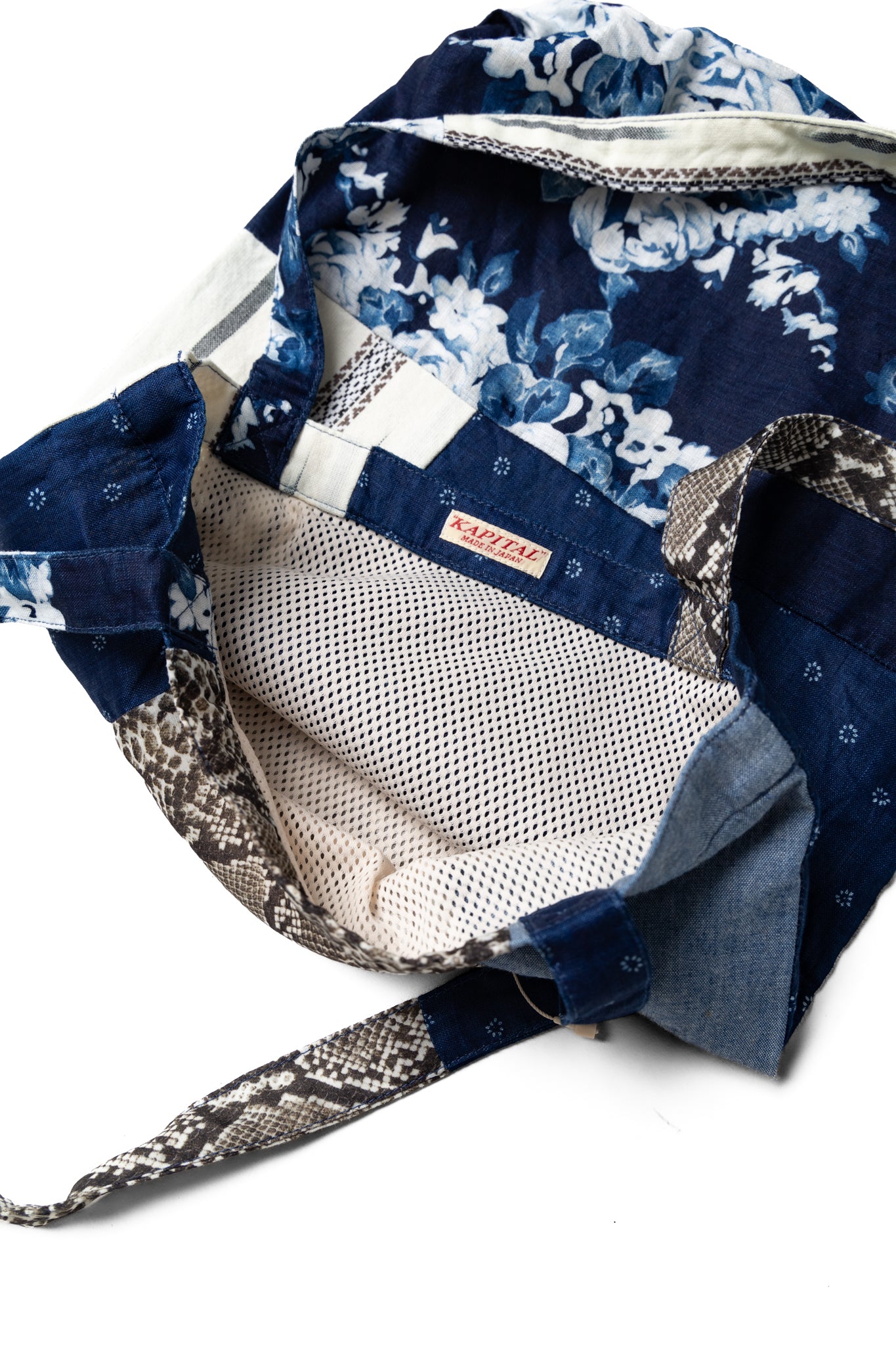 Patchwork NOVEL Tote Bag - Indigo