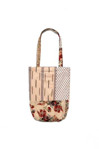 Patchwork NOVEL Tote Bag -Tricolor