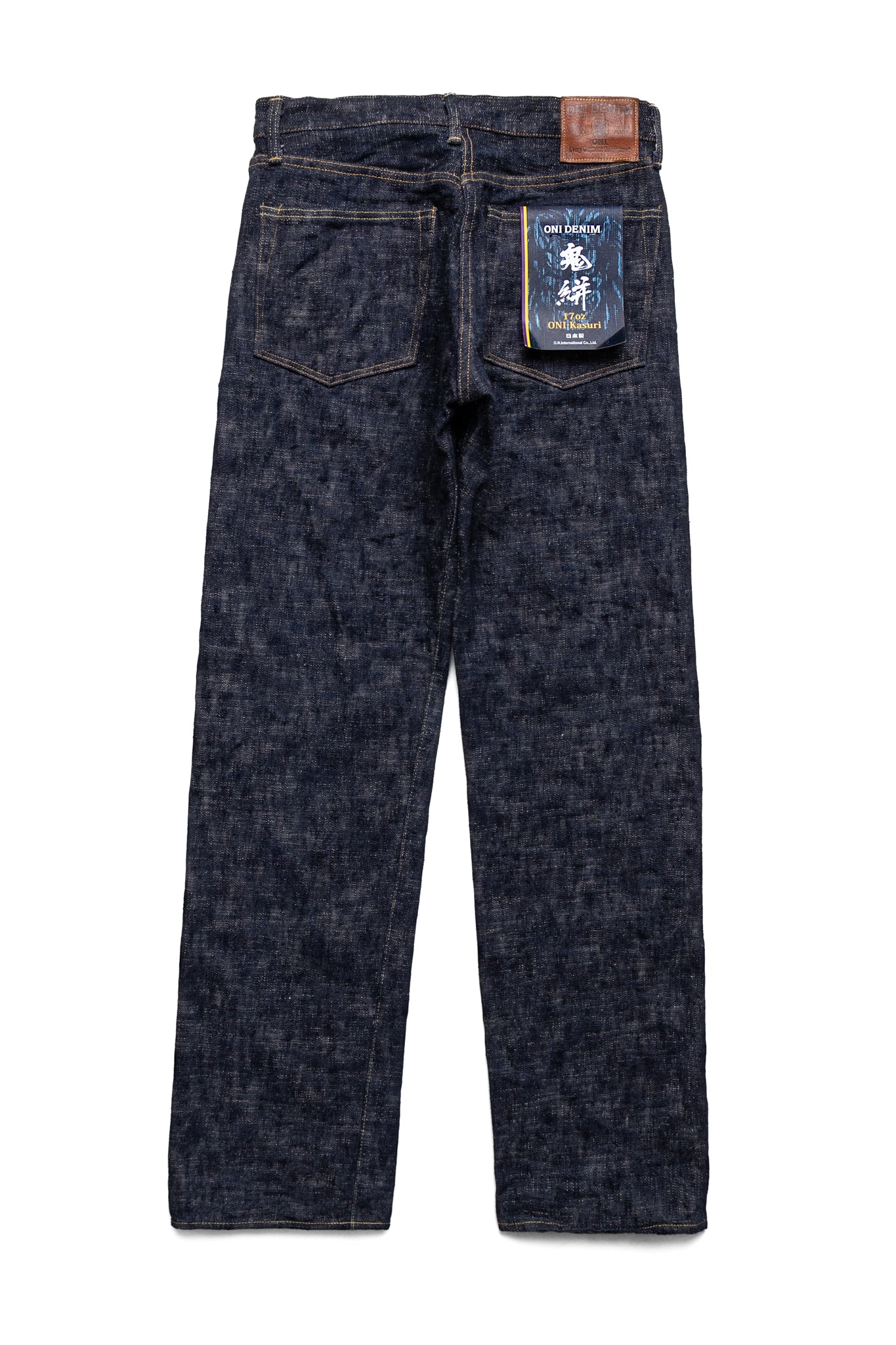 595-Kasuri 17oz ONI Kasuri Denim Retro Style Loose Straight