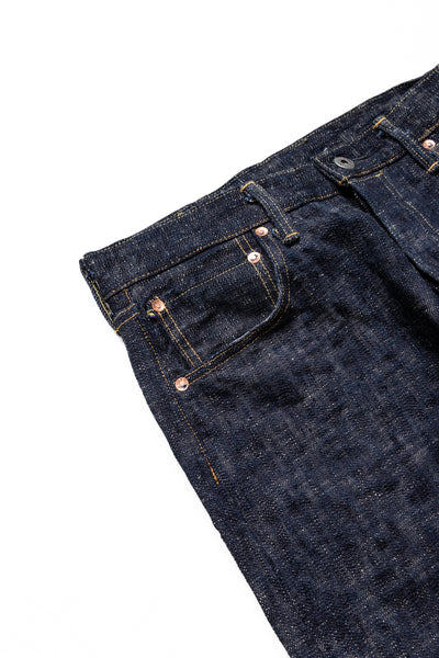 595-Kasuri 17oz ONI Kasuri Denim Retro Style Loose Straight