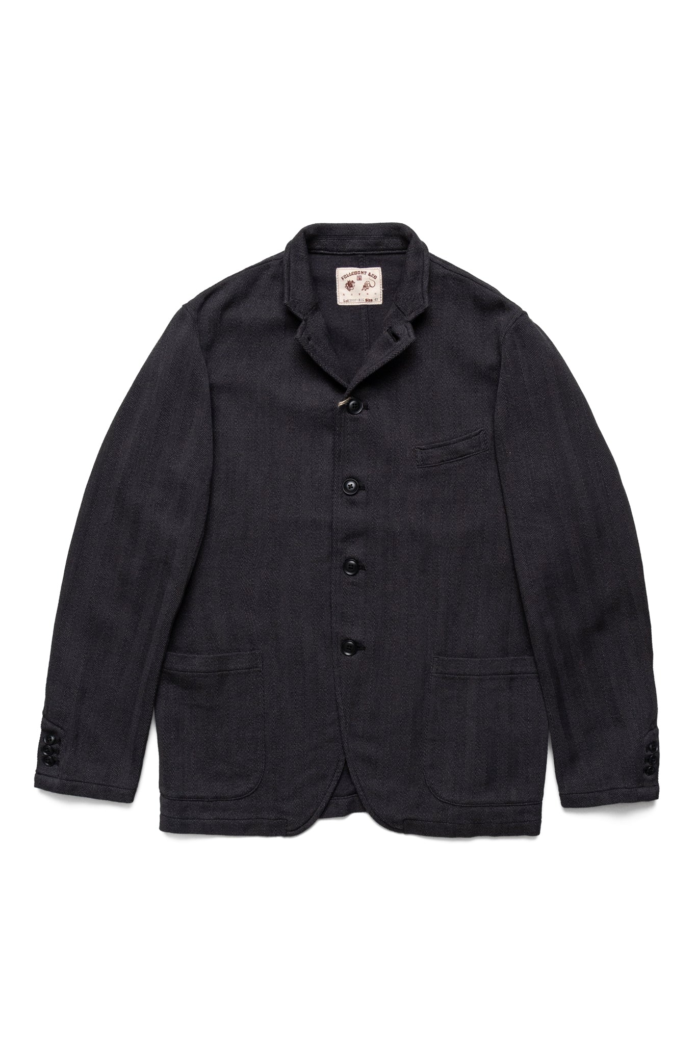 2007-BIG Cotton Herringbone Jacket - Charcoal Grey (Blue in Green Exclusive)