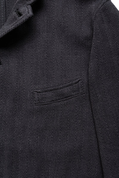 2007-BIG Cotton Herringbone Jacket - Charcoal Grey (Blue in Green Exclusive)