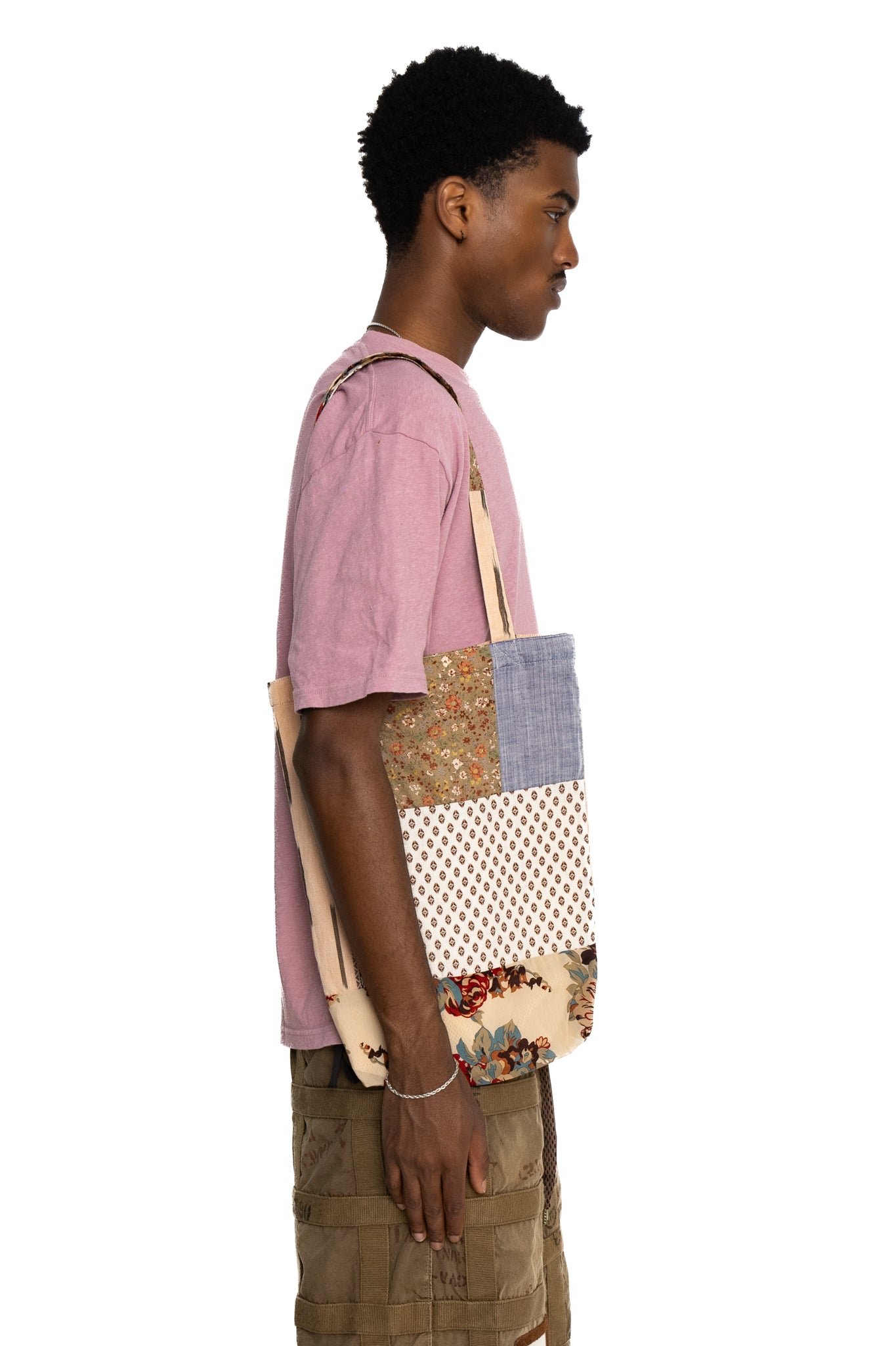 Patchwork NOVEL Tote Bag -Tricolor