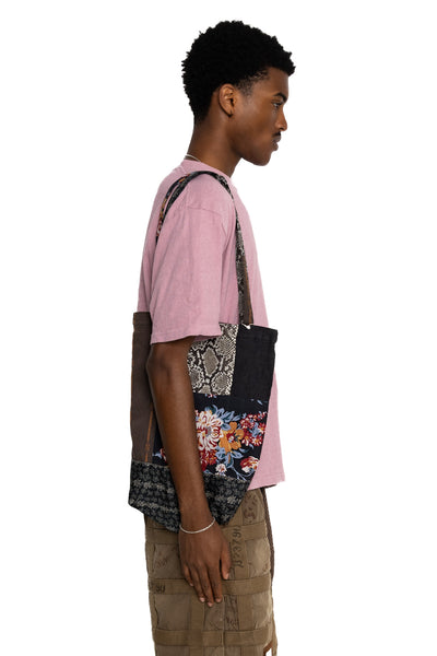 Patchwork NOVEL Tote Bag - Black