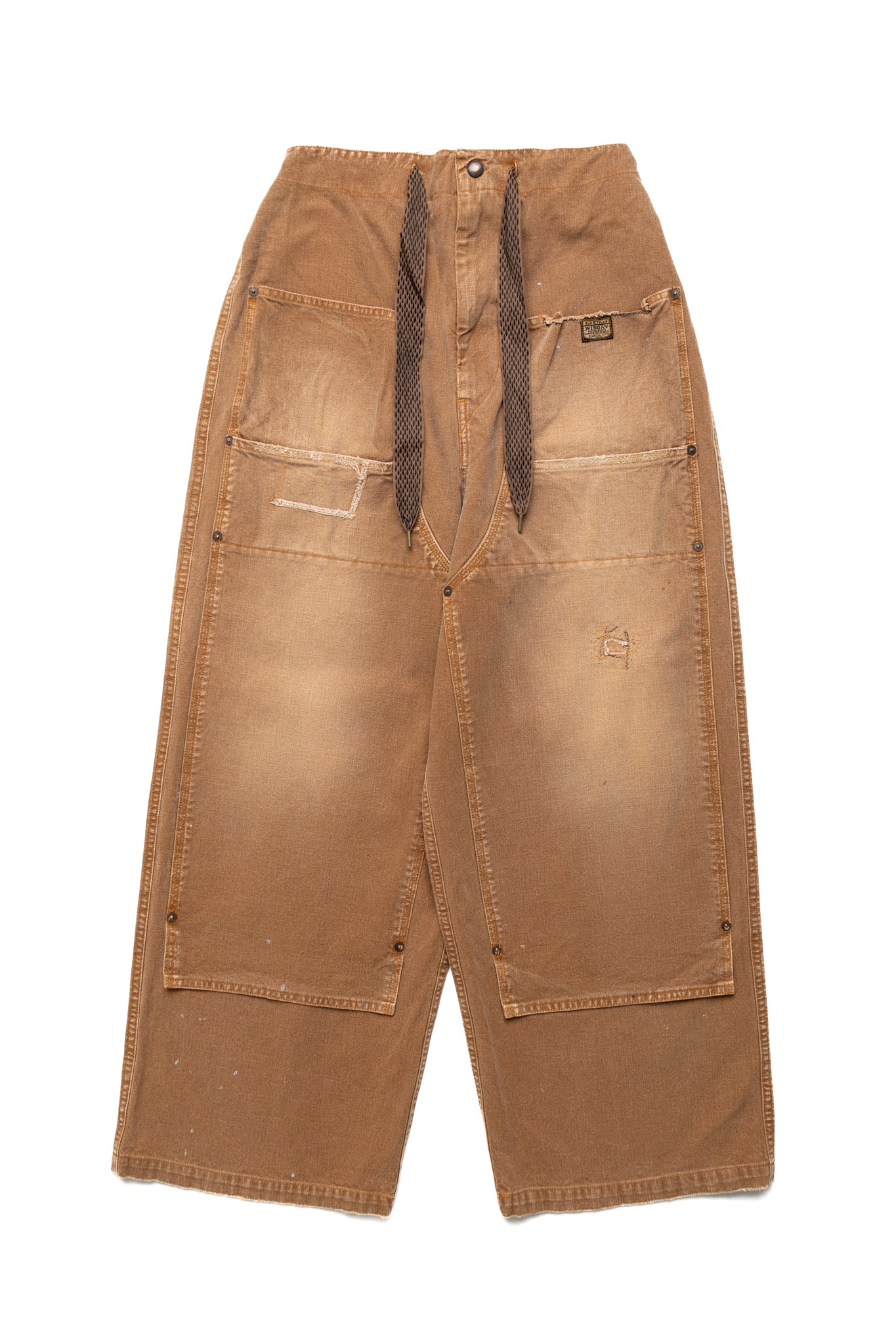 Canvas W-Knee EASY Baggy Pants (FARMER Remake) - Gold