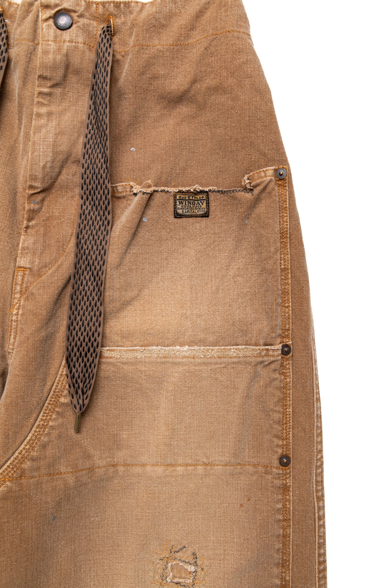 Canvas W-Knee EASY Baggy Pants (FARMER Remake) - Gold