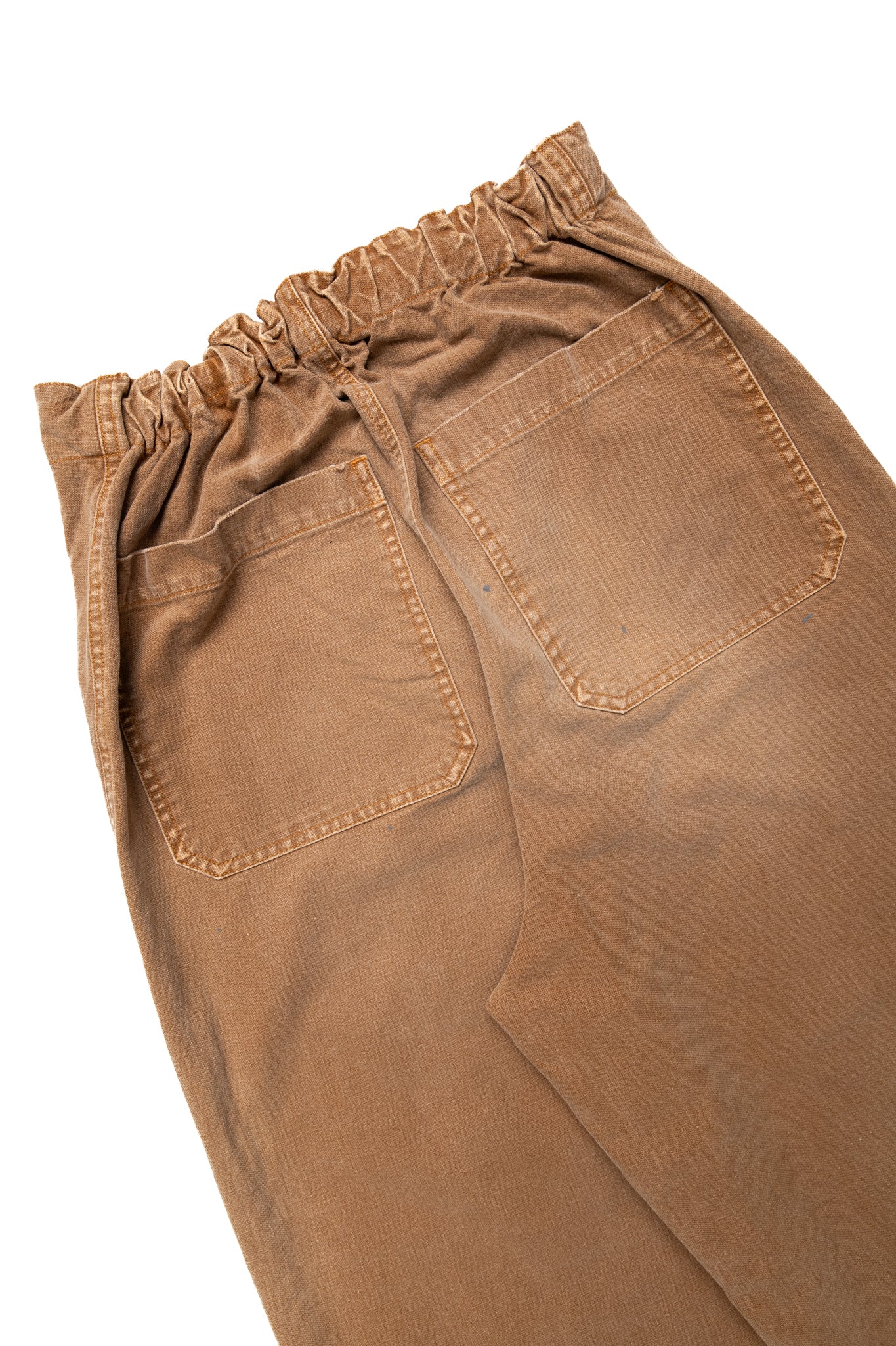 Canvas W-Knee EASY Baggy Pants (FARMER Remake) - Gold