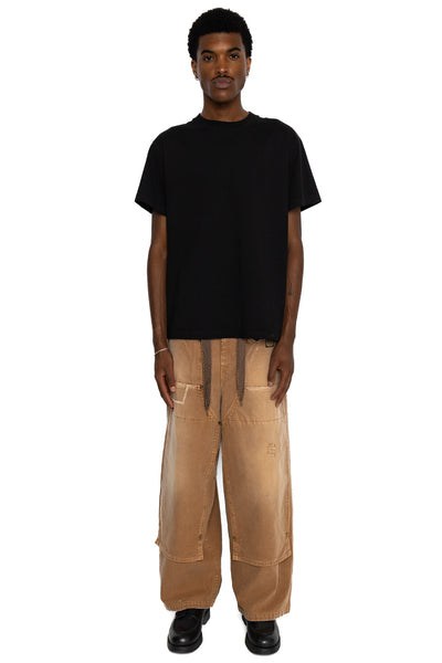 Canvas W-Knee EASY Baggy Pants (FARMER Remake) - Gold