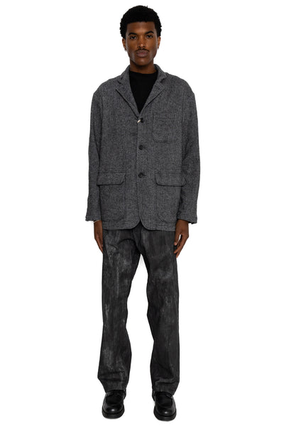 Loiter Jacket Poly Wool Herringbone - Grey