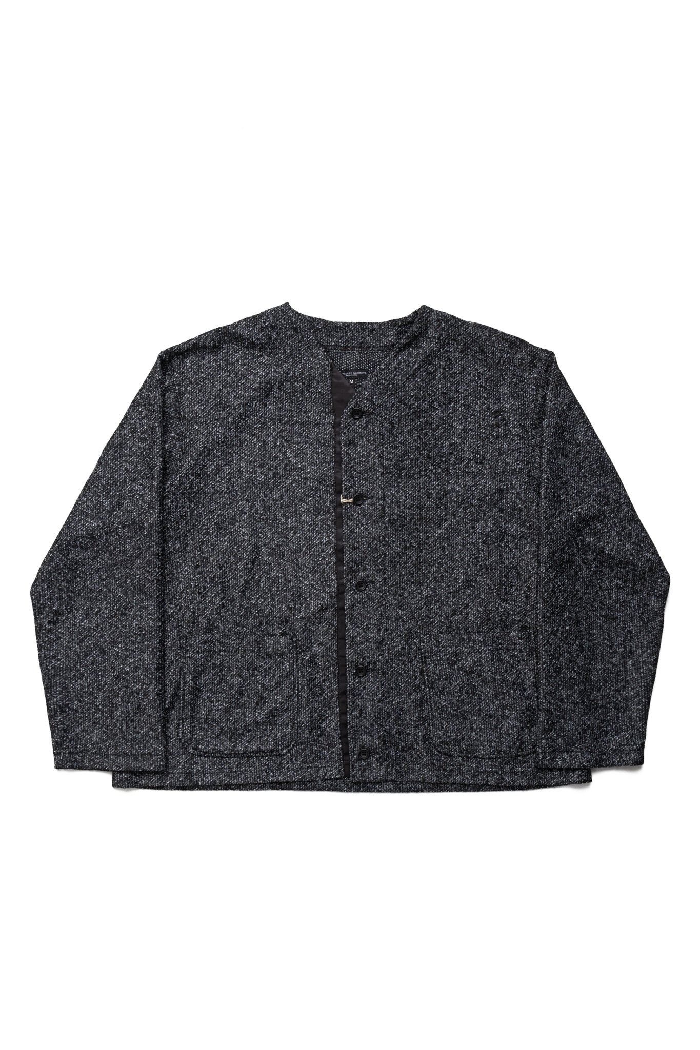 Knit Cardigan Wool Poly Melange Knit - Charcoal