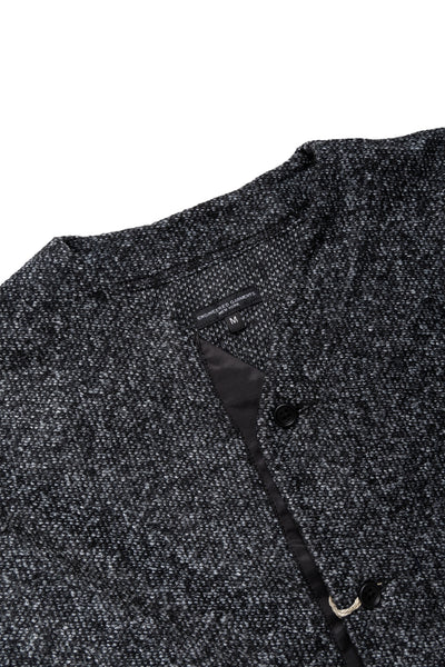 Knit Cardigan Wool Poly Melange Knit - Charcoal