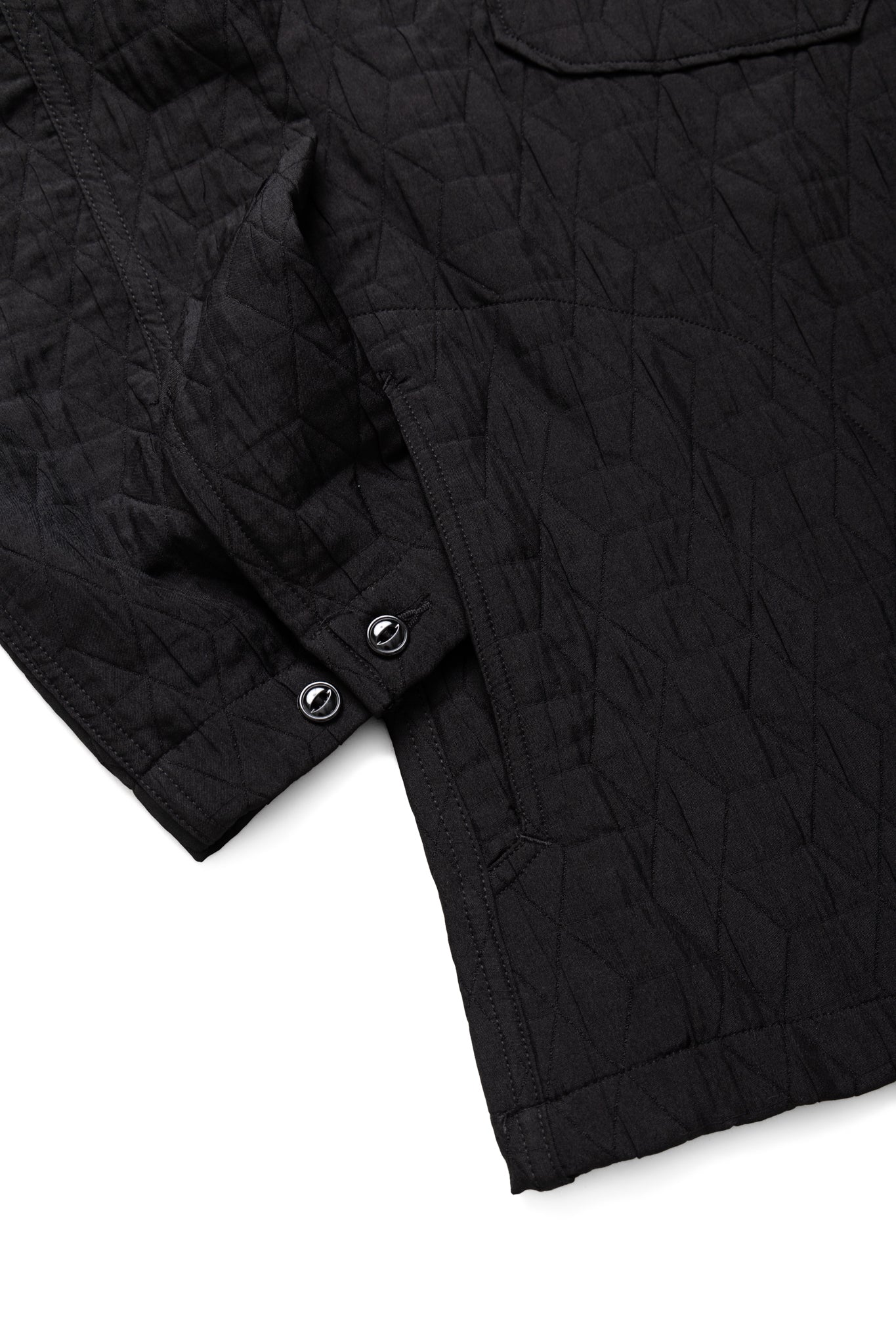 Cagoule Shirt Polyester Geo Quilt - Black