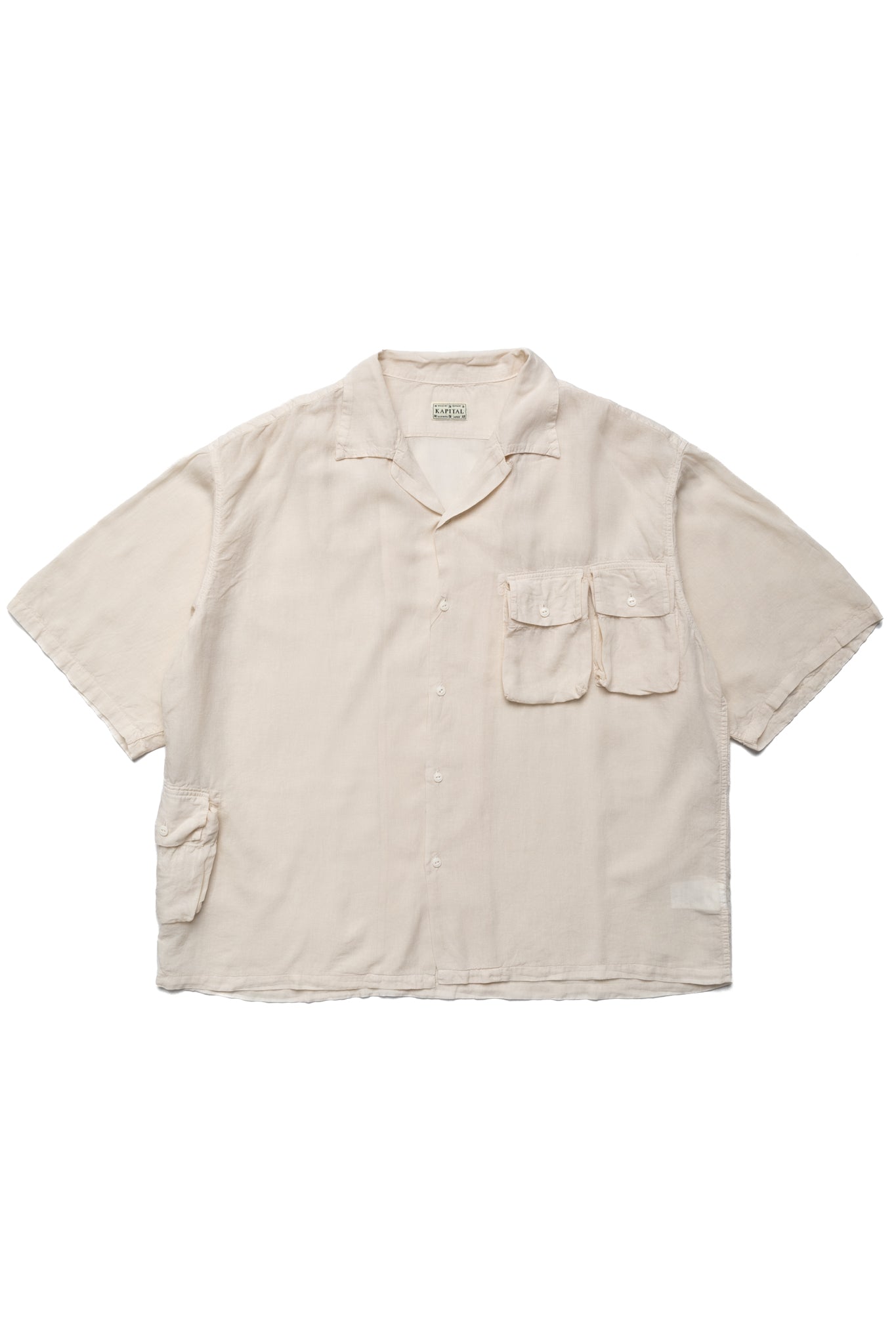 Soft Linen HUNTING NAM Aloha Shirt - Ecru