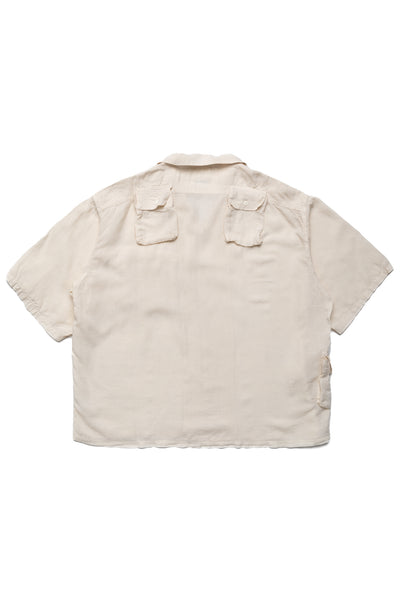 Soft Linen HUNTING NAM Aloha Shirt - Ecru