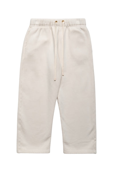 Cropped Relaxed Pant Heavyweight Fleece - Ivory