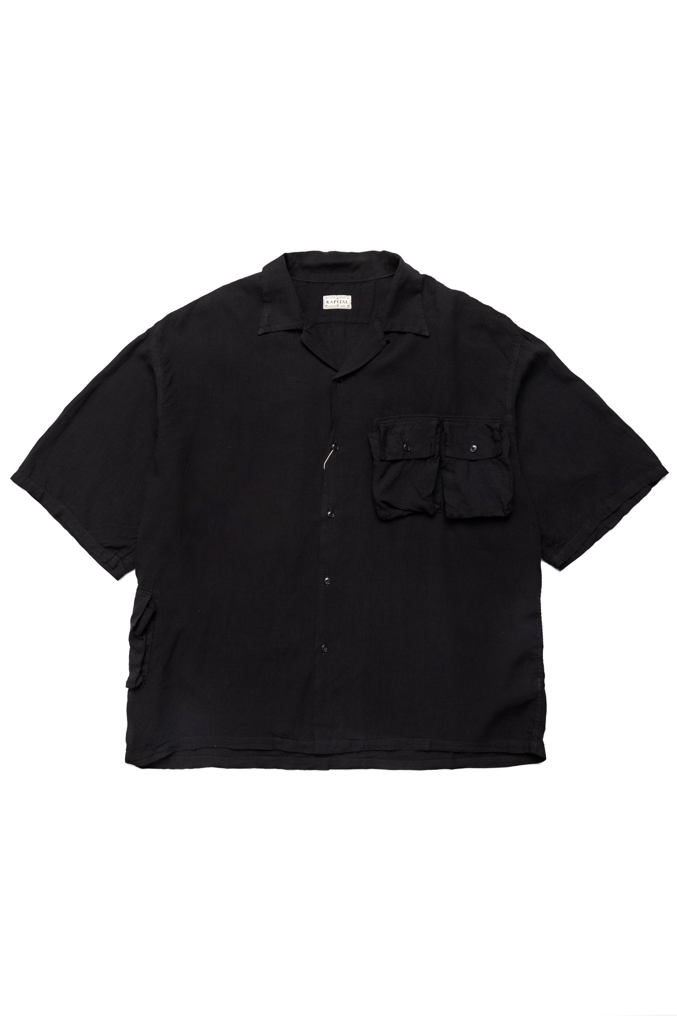 Soft Linen HUNTING NAM Aloha Shirt - Black