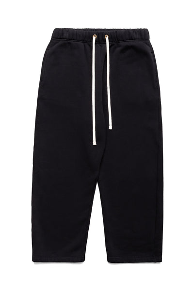 Cropped Relaxed Pant Heavyweight Fleece - Jet Black