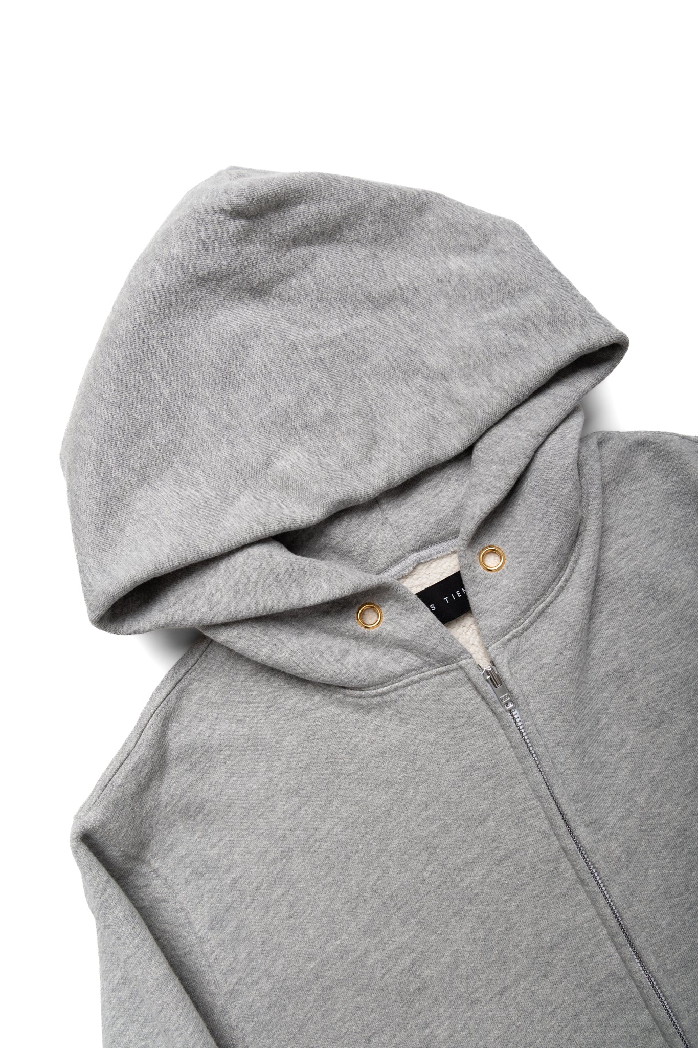 Heavyweight Raw Zip Hoodie - Heather Grey