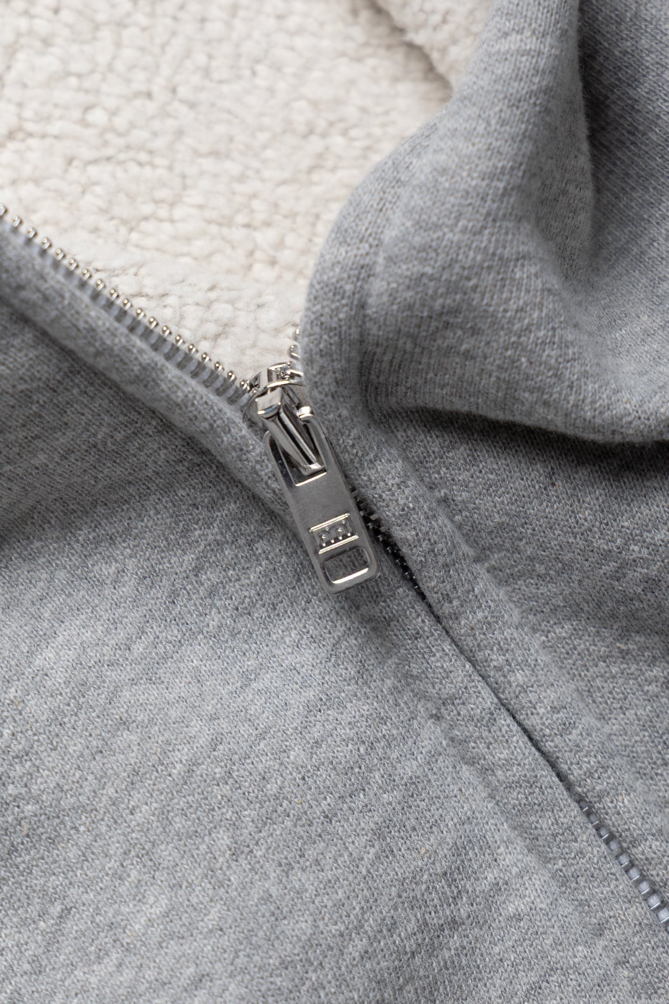 Heavyweight Raw Zip Hoodie - Heather Grey