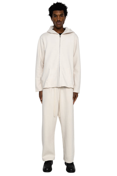 Cropped Relaxed Pant Heavyweight Fleece - Ivory