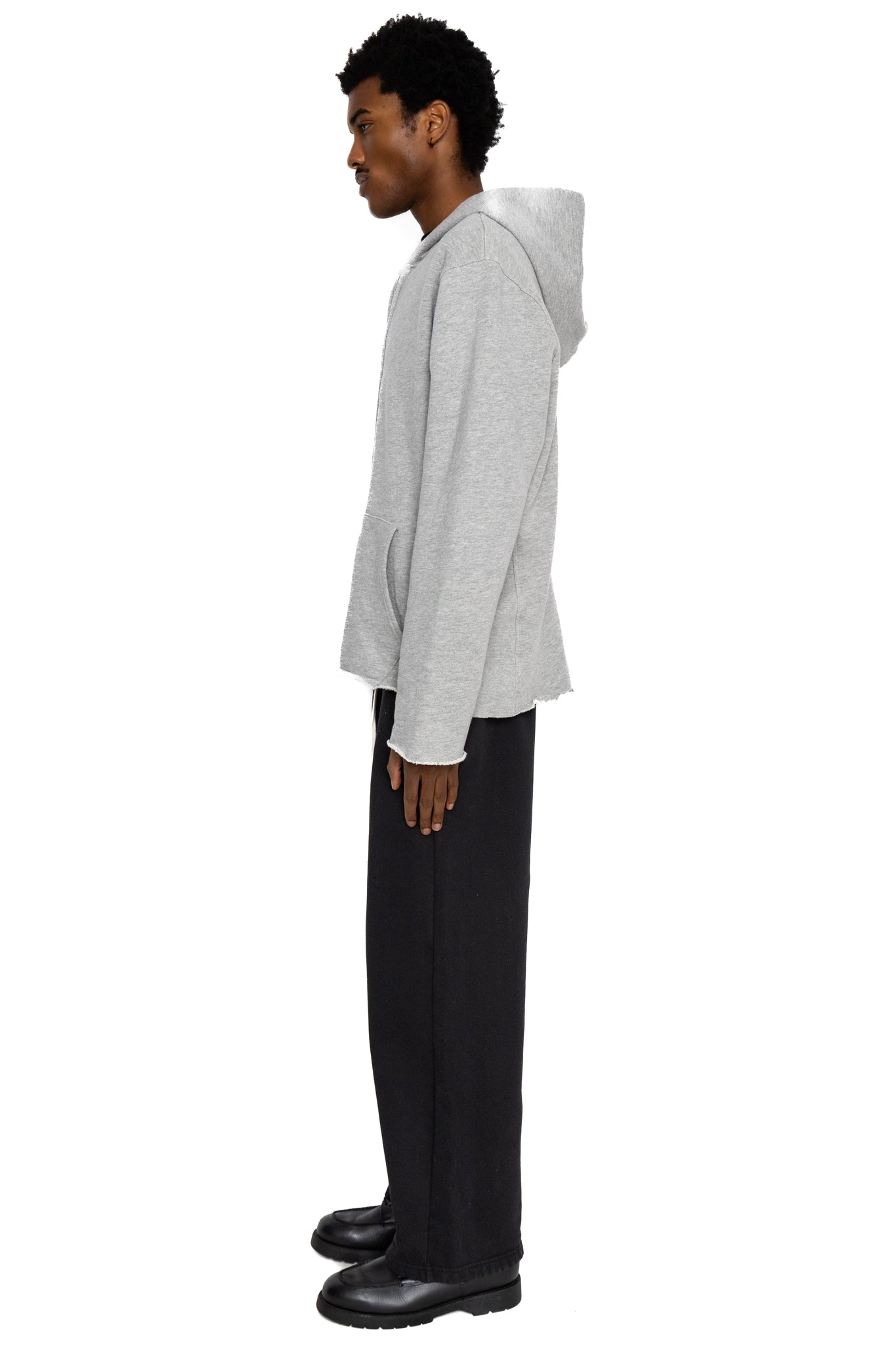 Cropped Relaxed Pant Heavyweight Fleece - Jet Black